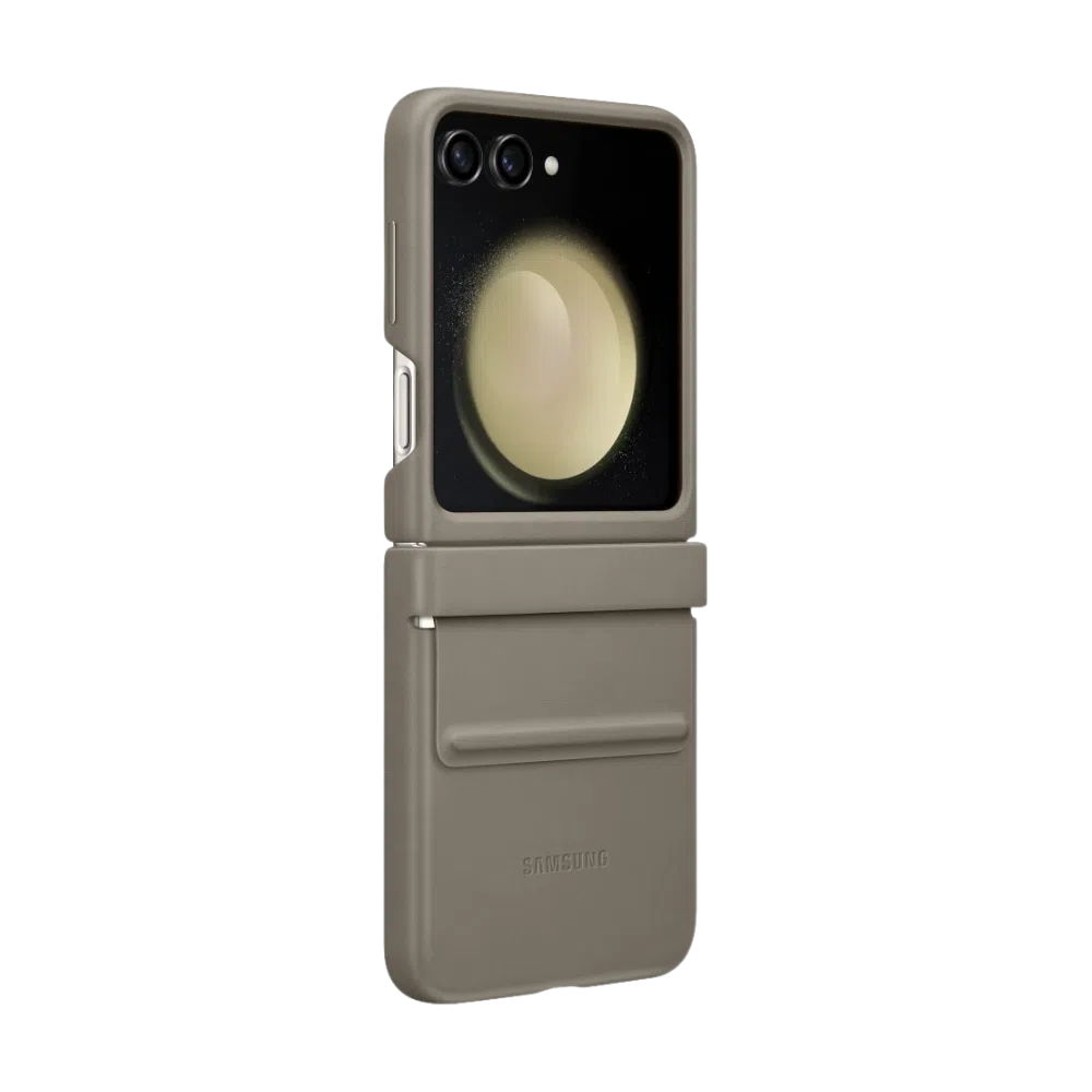 Maska Samsung Galaxy Z Flip5 Flap Eco-Leather Case Gray-Brown